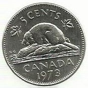 Canada - 5 Centimos 1973 (Km# 60)
