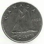 Canada - 10 Cêntimos 1968 (Km# 72)