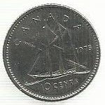 Canada - 10 Centimos 1975 (Km# 77.1)