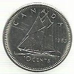 Canada - 10 Centimos 1983 (Km# 77.1)
