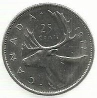 Canada - 25 Centimos 1977 (Km# 62b)