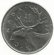 Canada - 25 Centimos 1982 (Km# 74)
