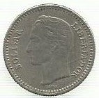 Venezuela - 25 Centimos 1965 (Km# 40)