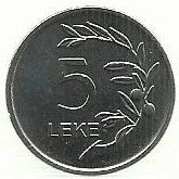 Albania - 5 Leke 2011 (Km# 76)