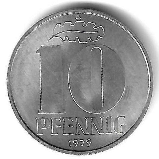 Alemanha - 10 Pfennig 1979 (A)(Km# 10)