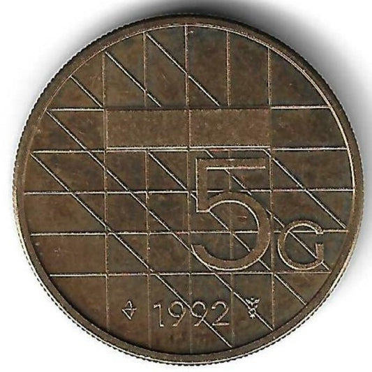 Holanda - 5 Gulden 1992 (Km# 210)