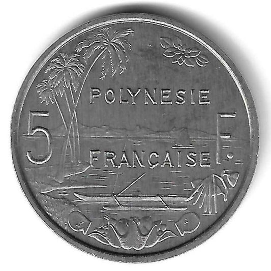 Polinesia Francesa - 5 Francos 1995 (Km# 12)