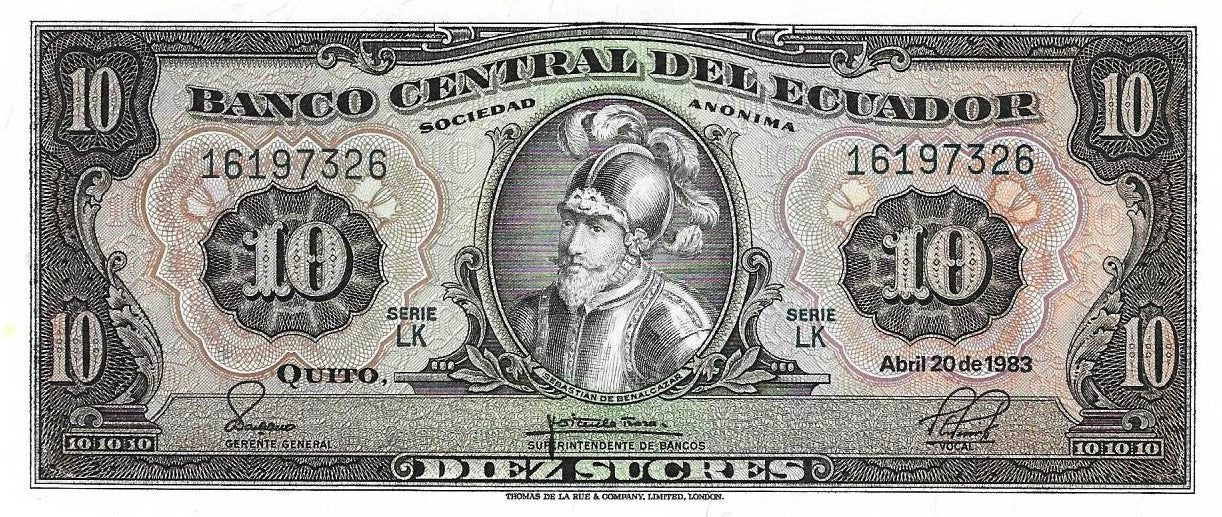 Equador - 10 Sucres 1983 (# 114b)