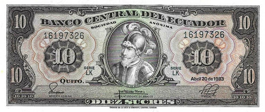 Equador - 10 Sucres 1983 (# 114b)