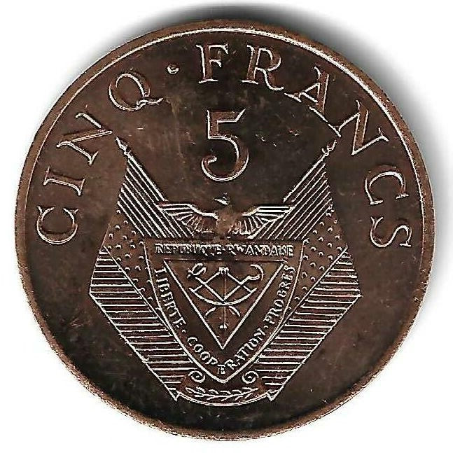 Ruanda - 5 Francos 1987 (Km# 13)
