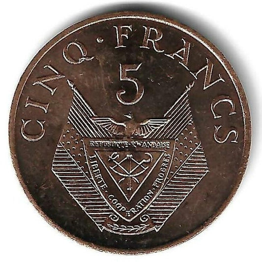 Ruanda - 5 Francos 1987 (Km# 13)