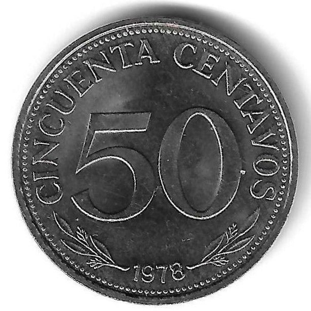 Bolivia - 50 Centavos 1978 (Km# 190)