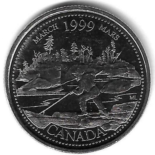 Canada - 25 Centimos 1999 (Km# 344) Março