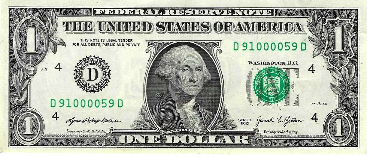 USA - 1 Dolar 2021 (# 549d) Cleveland