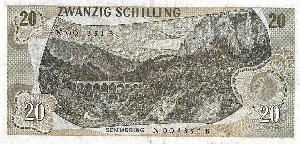 Austria - 20 Schillings 1967 (# 142a)