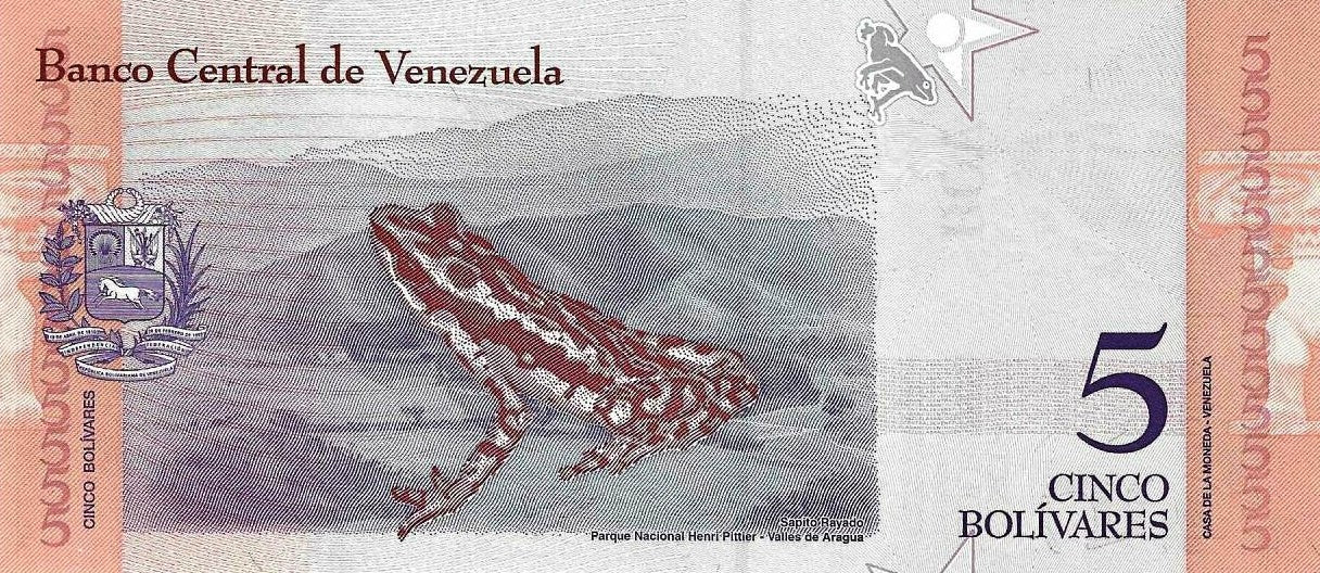 Venezuela - 5 Bolivares 2018 (# 102a)