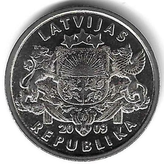 Letonia - 1 Lats 2009 (Km# 101) Namejs Ring