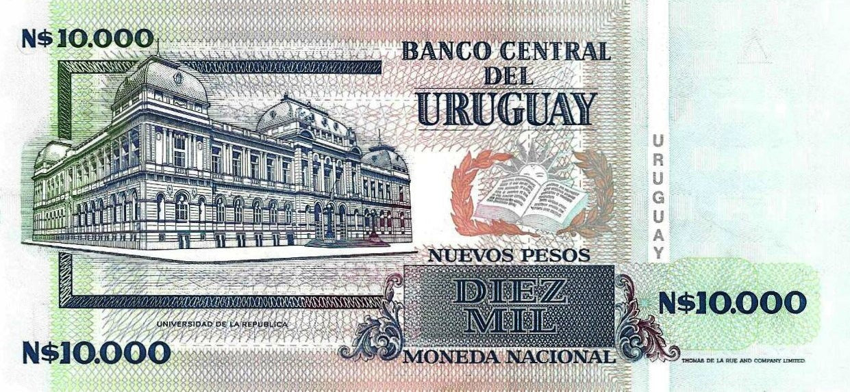 Uruguai - 10000 Novos Pesos 1989 (# 68b)