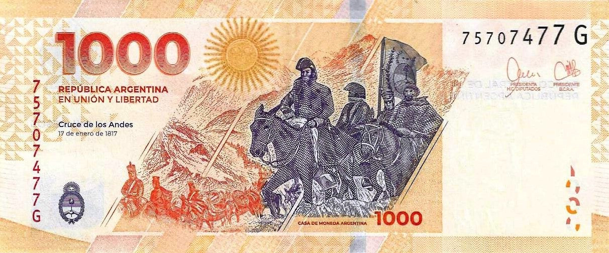 Argentina - 1000 Pesos 2023 (# 367a)