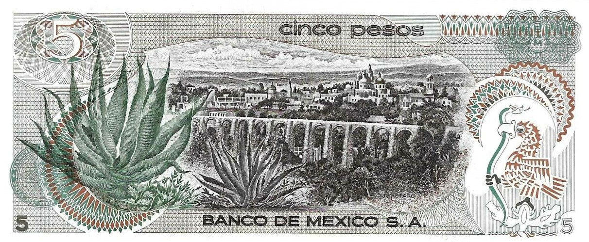 Mexico - 5 Pesos 1972 (# 62c)