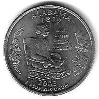 USA - 25 Cents 2003  (Km# 344) Alabama