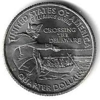 USA - 25 Cents 2021 (Km# ..) Crossing Delaware