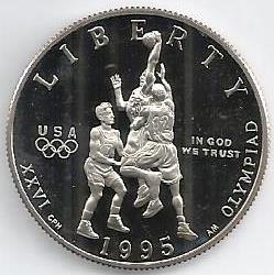USA - 50 Cents 1995 (Km# 257) Basquetebol Olimpico