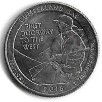 USA - 25 Cents 2016 (Km# 636) Cumberland Gap