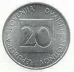 Eslovénia - 20 Stotinov 1993 (Km# 8)