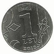 Moldavia - 1 Leu 2018 (Km# ..)