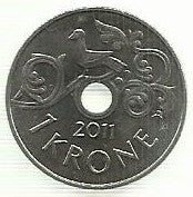 Noruega - 1 Krone 2011 (Km# 462)