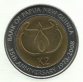 Papua Nova Guiné - 2 Kina 2008 (Km# 51)