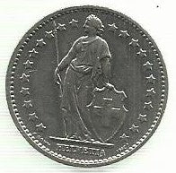 Suiça - 1 Franco 1974 (Km# 24a.1)