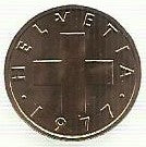 Suiça - 1 Rappen 1977 (Km# 46)