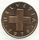Suiça - 1 Rappen 1979 (Km# 46)