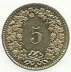 Suiça - 5 Rappen 2008 (Km# 29c)