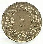 Suiça - 5 Rappen 1981 (Km# 26c)