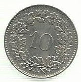 Suiça - 10 Rappen 1944 (Km# 27)