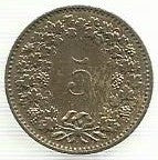 Suiça - 5 Rappen 1985 (Km# 26c)
