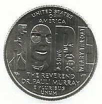 USA - 25 Cents 2024 (Km# ..) Rev. Dr. Pauli Murray