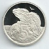 Nova Zelandia - 5 Centimos 1984 (Km# 34.1) Proof