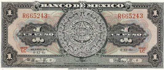 Mexico - 1 Peso 1961 (# 59h)