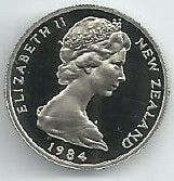 Nova Zelandia - 5 Centimos 1984 (Km# 34.1) Proof