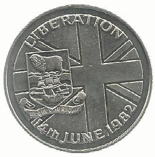 Falkland - 50 Pence 1982 (Km# 18) Libertação
