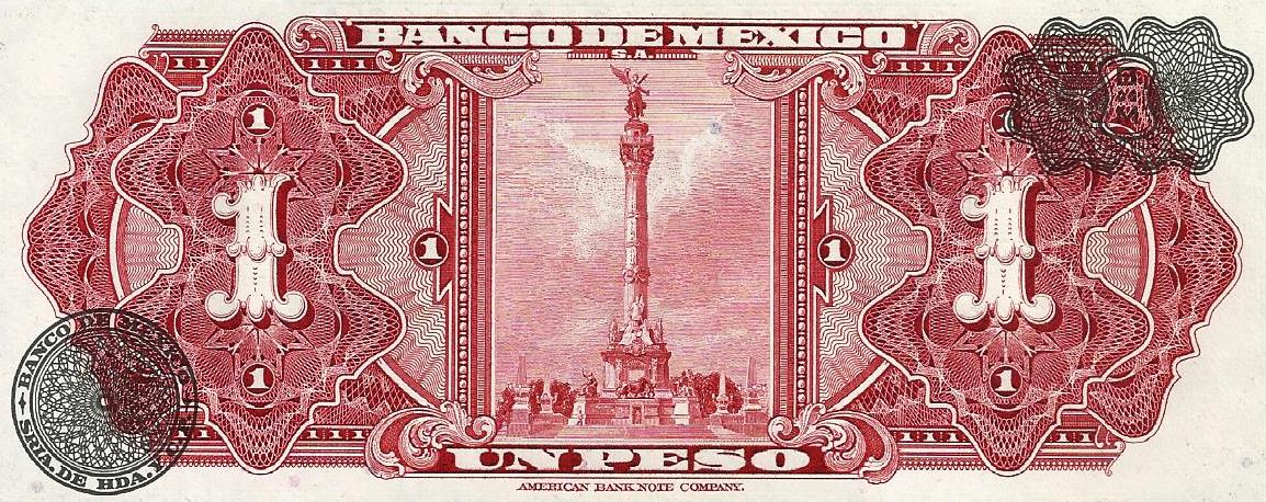 Mexico - 1 Peso 1959 (# 59f)