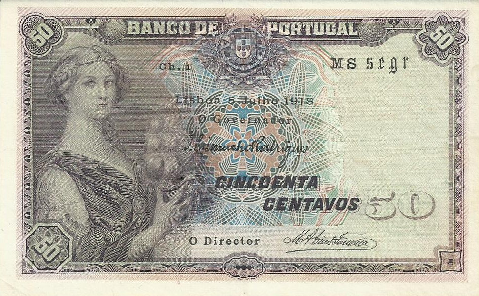 Portugal - 50 Centavos 1918 (# 52a)
