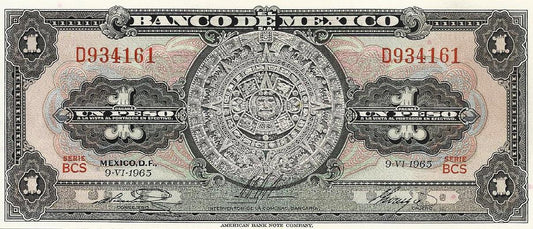 Mexico - 1 Peso 1965 (# 59i)
