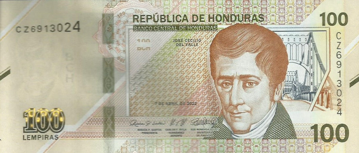 Honduras - 100 Lempiras 2022 (# 112)