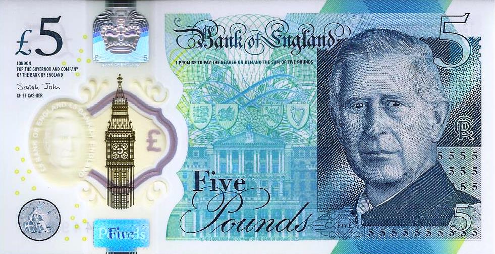 Inglaterra - 5 Libras 2023 (# 398)