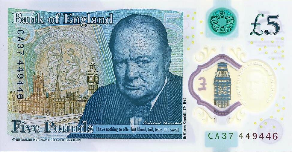 Inglaterra - 5 Libras 2023 (# 398)